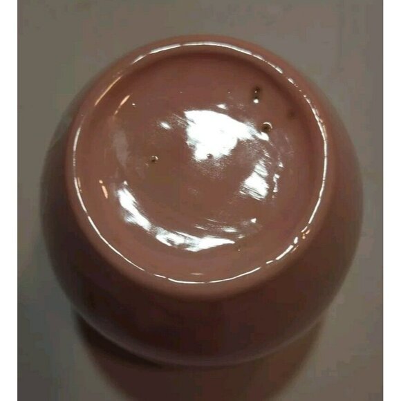 Vtg Pink Vase/Ginger Jar With White Lamb Outlined 6" Tall By 5.5" Wide - Picture 9 of 12